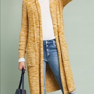 mustard by anthropologie cardigan